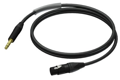 ProCab kabel Neutrik XLR hun > Jack stereo - 25 cm