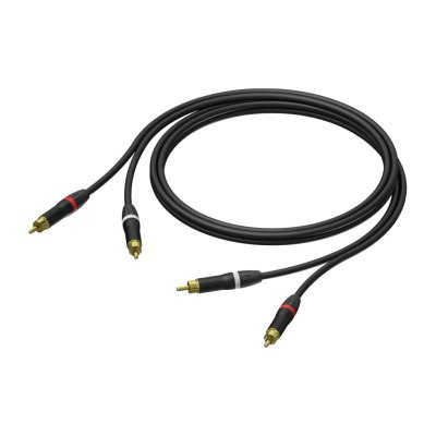 ProCab 2 x RCA han > 2 x RCA han - signalkabel 0,5 m