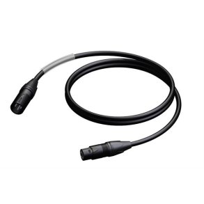 ProCab XLR kabel analog med sort Neutrik