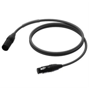 ProCab XLR kabel 5-P DMX med sort Neutrik