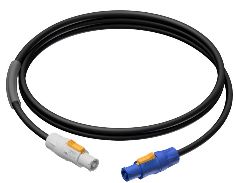 ProCab powerkabel PowerCon bl til PowerCon gr, 5 m