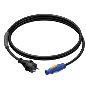 ProCab powerkabel Schuko til PowerCon bl�, 1,5 m