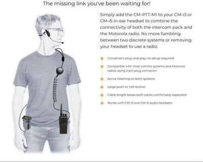 Point Source Audio Push to talk, Motorola 2-pin
