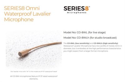 Point Source Audio Lavalier mikrofon Omni, high sensitivty, Brun