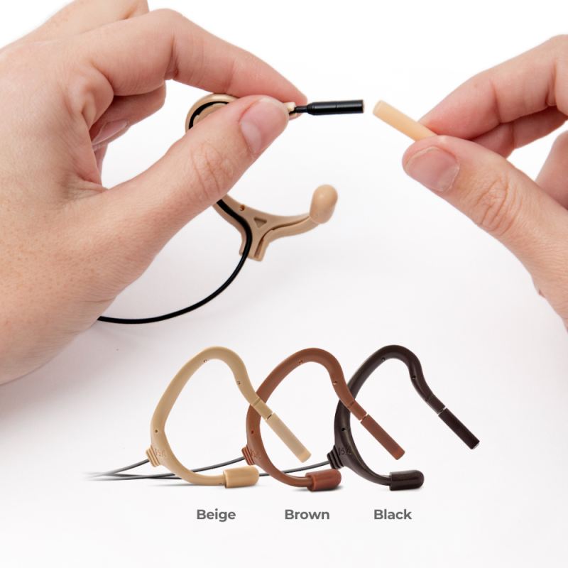 Point Source Audio On-ear mikrofon med minijack TRS stik til trdlse systemer, Beige