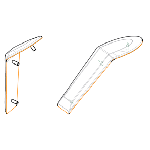 RCF beskyttelsesgummi HD12 serie, venstre side