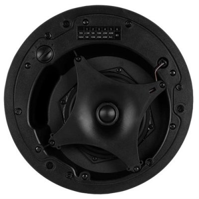 RCF indbygningshjttaler 2-vejs coaxial 40W 100 Volt 8 Ohm, Sort