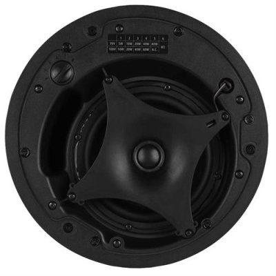 RCF indbygningshjttaler 2-vejs coaxial 80W 100 Volt 8 Ohm, Sort
