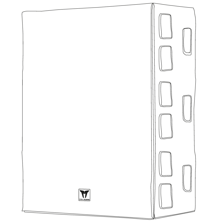 Cover til 3 x GTS 29 subwoofer moduler monteret p kart