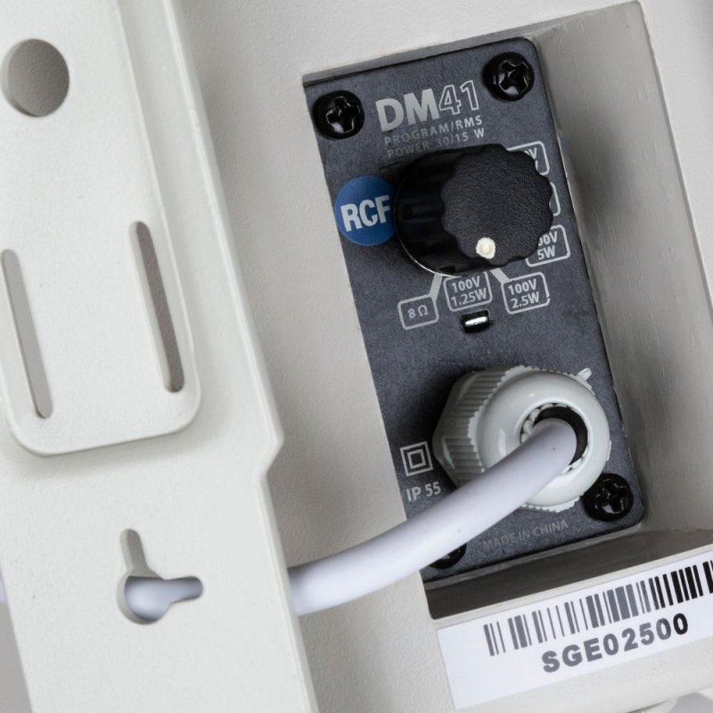RCF hjttaler til vgmontering DM41, 100Volt, 15W IP55, Hvid