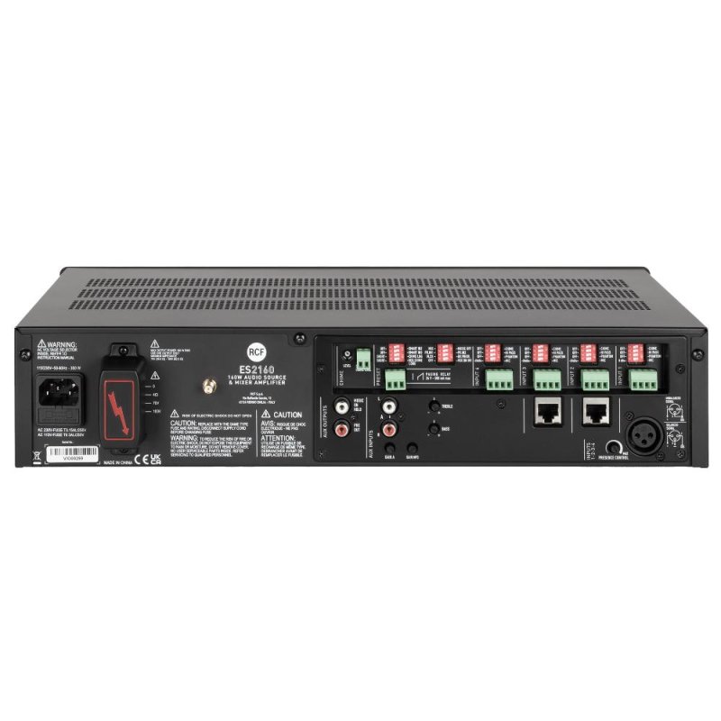 RCF Mixer forstrker med MP player og Bluetooth, 160W, 100 V