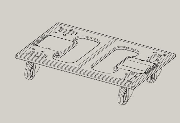 GTS 19 fronthjulsplade til 1 modul