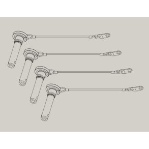 Quick lock pins til GTX12 front/back rigging points og GTS 29 link 4 styk