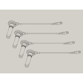 Quick lock pins til GTX12 rear link flybar, pickup flybar og extension bar 4 styk