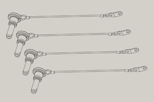 Quick lock pins front til GTX10 AC pin flybar 4 styk