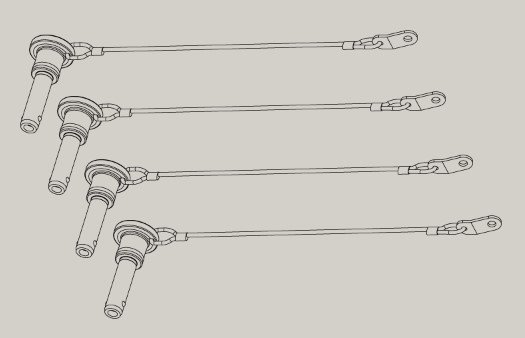 Quick lock pins back til GTX10 AC pin flybar 4 styk