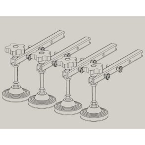 H�jdejusterbar f�dder til GTX og GTS, pakke med 4 styk