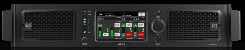 RCF XPS 16K 4 kanals DSP forstrker 4 x 4000 W, RDnet, Dante