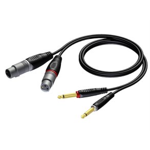ProCab adapterkabel 2 x XLR hun > 2 x Jack han