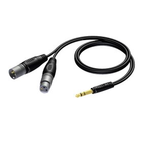 ProCab XLR han/hun > Jack han stereo 3 meter