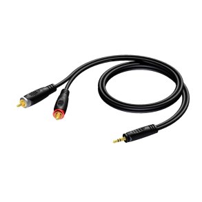 ProCab MiniJack stereo > 2 x RCA 10 meter
