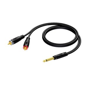 ProCab Jack mono > 2 x RCA - 3 meter