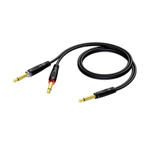 ProCab Jack mono > 2 x Jack mono - 1.5 meter