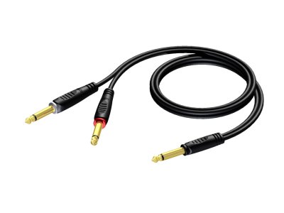 ProCab Jack mono > 2 x Jack mono - 1.5 meter