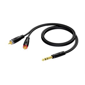 ProCab splitkabel Jack stereo > 2 x RCA 