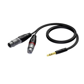 ProCab Stereo jack > 2 x XLR hona 1,5 meter
