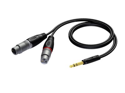 ProCab Stereo jack > 2 x XLR hona 1,5 meter