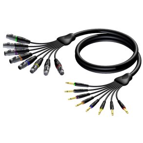 ProCab Multikabel 8 XLR hun > Jack mono - 5 meter