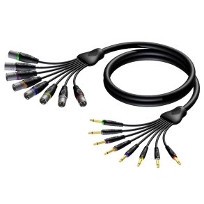 ProCab Multikabel 8 XLR han > Jack mono - 5 meter