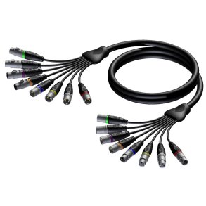 ProCab Multikabel 8 (4xhan+4xhun XLR)>(4xhun+4xhan) 5 m
