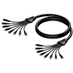 ProCab Multikabel 8 RCA han > RCA han - 5 meter