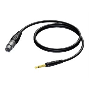 ProCab mikrofonkabel Jack han > XLR hun