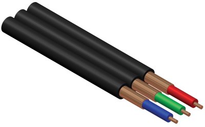 ProCab RGB videokabel 3 x 75 Ohm 1 meter avklipp