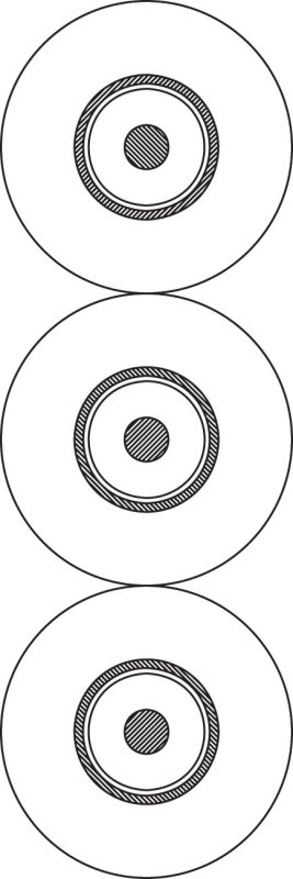 ProCab RGB video kabel 3 x 75 Ohm 1 meter afklip