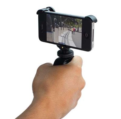 R�de Grip+ h�ndtag og objektiv-s�t for iPhone 5 og 5S