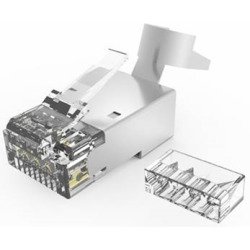 RJ45 modularstik 8/8 Cat6A skrmet 1,35 - 1,5 mm wire 10 stk