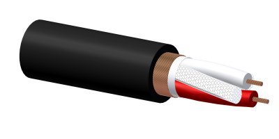 ProCab REF line mikrofonkabel 2 X 0,22mm� sort, 1 m