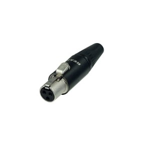 REAN Mini XLR-hona 3-pol, svart h�lje
