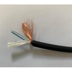 Mikrofonkabel heavy duty AES/EBU, Sort �=6,2mm 