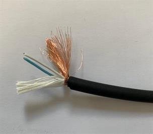 Mikrofonkabel heavy duty AES/EBU, Sort �=6,2mm 