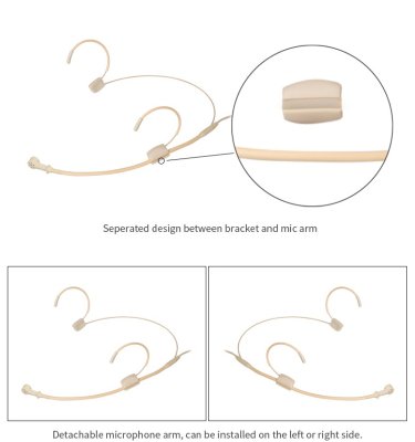 ScanMic ultra-light headset mikrofon Cardoid, Beige