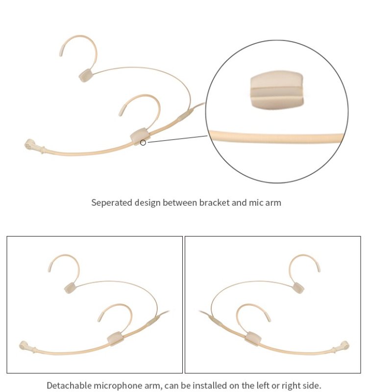 ScanMic ultra-light headset mikrofon Cardoid, Beige