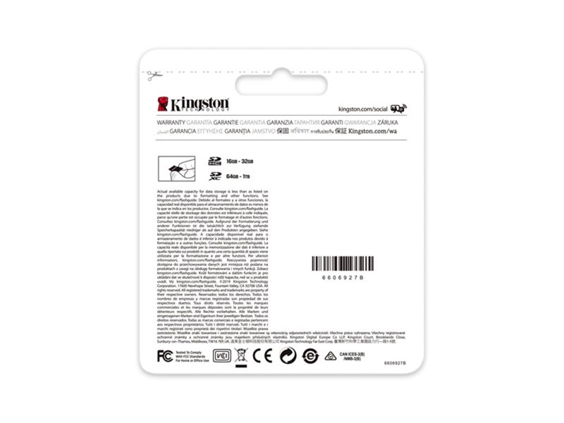 Kingston 32GB SDHC flash memory kort