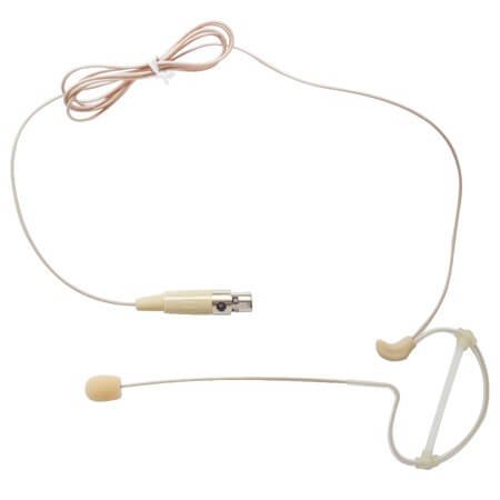 Senrun single ear mikrofon med TA3F 3 pol mini XLR, Beige