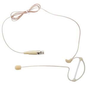 Senrun single ear mikrofon med TA3F 3 pol mini XLR, Beige