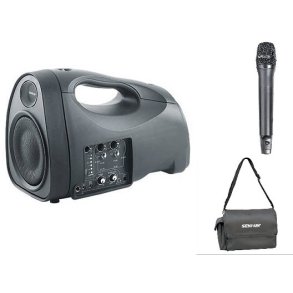 Senrun batteridrevet h�jttaler s�t m/ taske og mikrofon